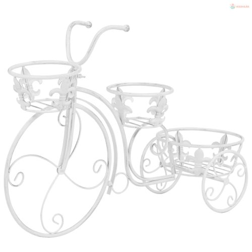 Vintage stílusú bicikli-formájú fém virágtartó állvány