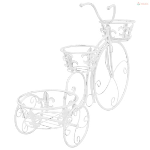 Vintage stílusú bicikli-formájú fém virágtartó állvány