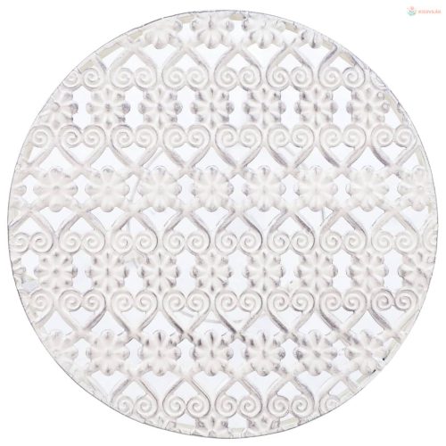 3 részes vintage stílusú antik fehér fém virágállvány-szett