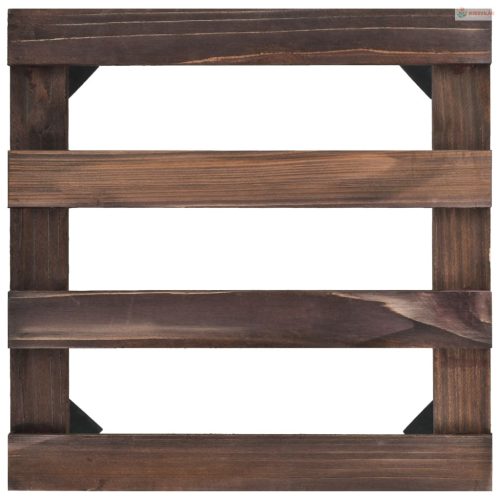 4 db görgős virágalátét cédrusfából 25 x 25 cm