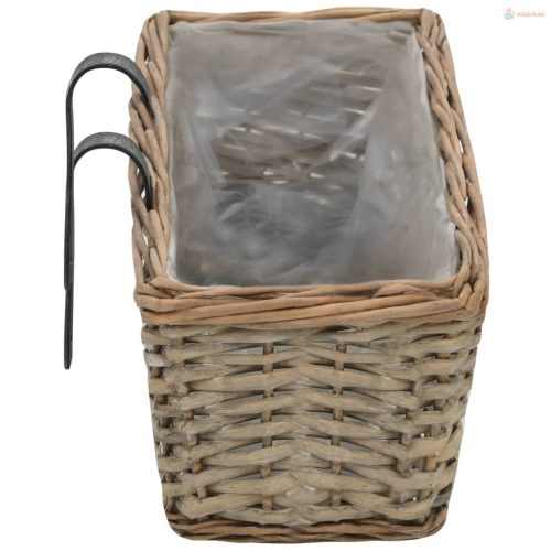 2 db fonott virágtartó PE béléssel 60 cm