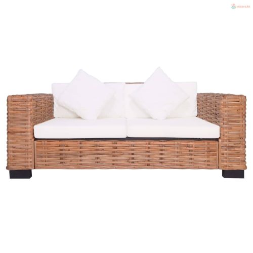 2 darabos természetes rattan kerti ülőgarnitúra