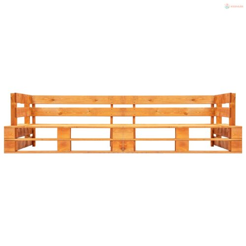 2 személyes mézbarna fa kerti raklapkanapé