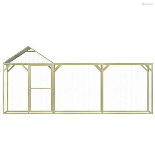 Impregnált fenyőfa tyúkól 4,5 x 1,5 x 2 m