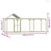 Impregnált fenyőfa tyúkól 4,5 x 1,5 x 2 m
