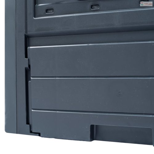 2 db szürke kerti komposztáló 60 x 60 x 73 cm 520 liter