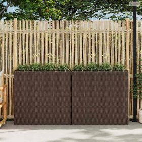 2 darab barna polyrattan kerti magaságyás 4 kaspóval