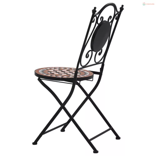 3 részes terrakotta kerámia mozaikos bisztrószett