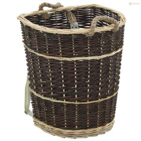   Természetes fűzfa tűzifa hátikosár fogantyúkkal 44,5x37x50 cm