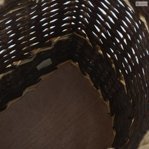 Természetes fűzfa tűzifa hátikosár fogantyúkkal 44,5x37x50 cm