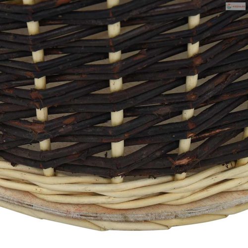 Természetes fűzfa tűzifa hátikosár fogantyúkkal 50 x 44 x 58 cm