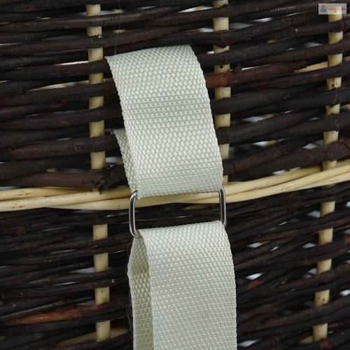 Természetes fűzfa tűzifa hátikosár fogantyúkkal 50 x 44 x 58 cm