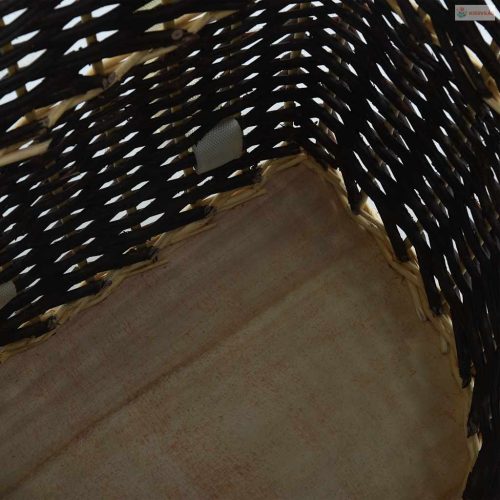 Természetes fűzfa tűzifa hátikosár fogantyúkkal 50 x 44 x 58 cm