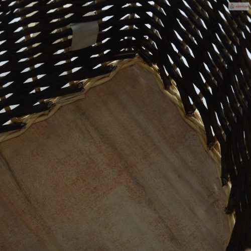 Természetes fűzfa tűzifa hátikosár tartóövvel 57 x 51 x 69 cm