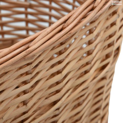 Természetes fűzfa tűzifatároló kosár fogantyúkkal 56x40x28 cm