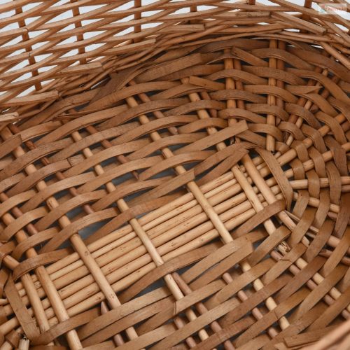 Természetes fűzfa tűzifatároló kosár fogantyúkkal 56x40x28 cm