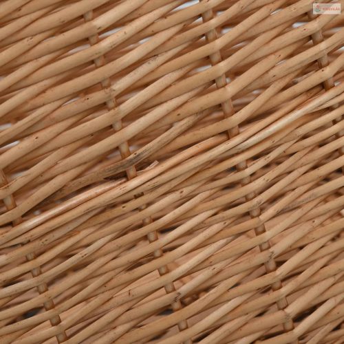 Természetes fűzfa tűzifatároló kosár fogantyúkkal 78x54x34 cm