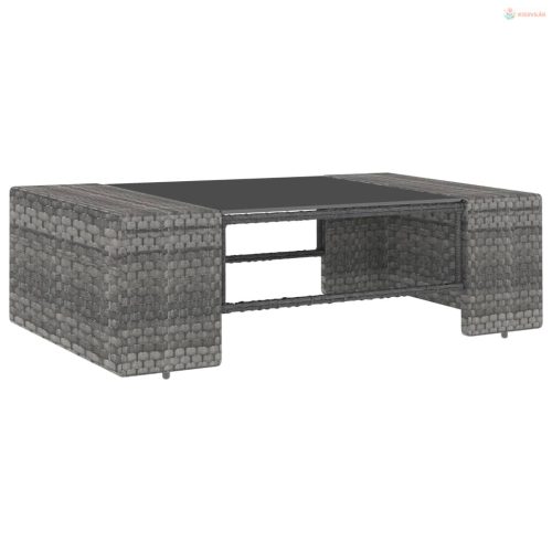 10 részes szürke polyrattan kerti ülőgarnitúra