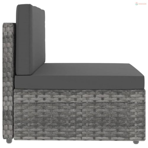 10 részes szürke polyrattan kerti ülőgarnitúra