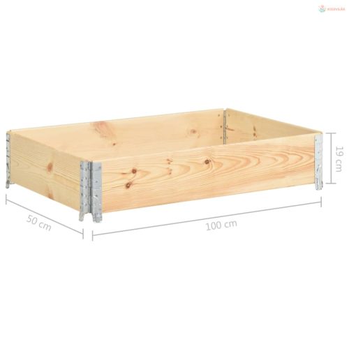 Tömör fenyőfa magaságy 50 x 100 cm