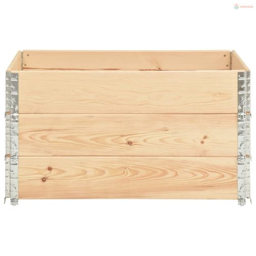 3 db tömör fenyőfa magaságyás 50 x 100 cm