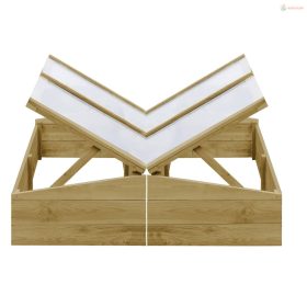 2 db impregnált fenyőfa melegház 100 x 50 x 35 cm