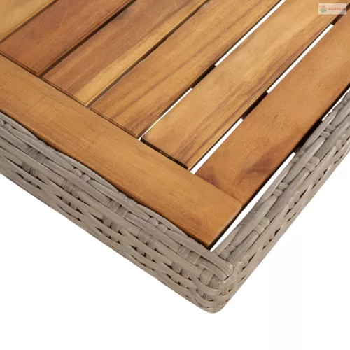 9 részes kültéri polyrattan étkezőgarnitúra párnákkal