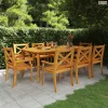 9 részes tömör akácfa kerti étkezőgarnitúra