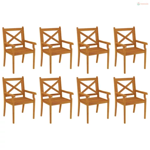 9 részes tömör akácfa kerti étkezőgarnitúra