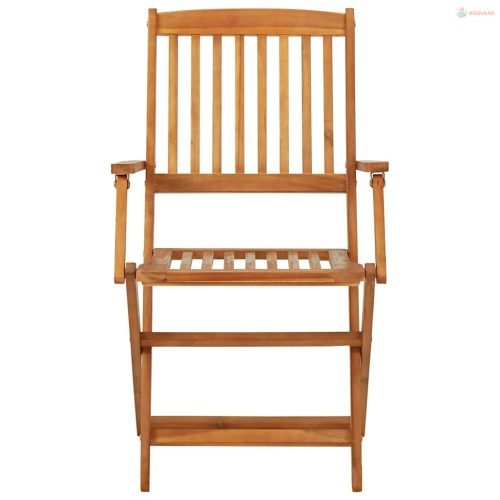 3 részes összecsukható tömör akácfa kerti étkezőszett