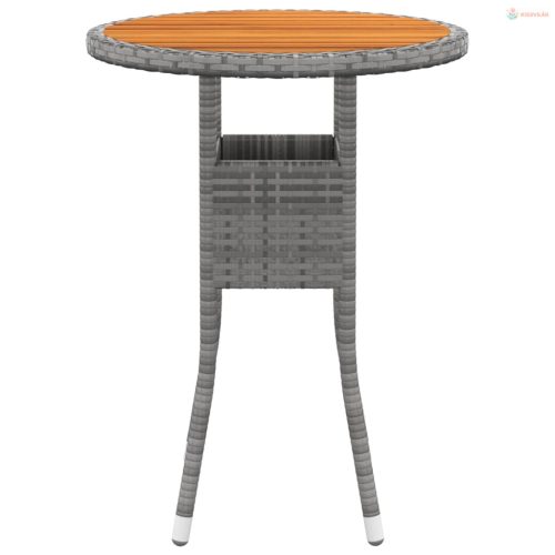 3 részes szürke polyrattan kerti étkezőgarnitúra