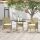 3 részes bézs kerti polyrattan étkezőgarnitúra
