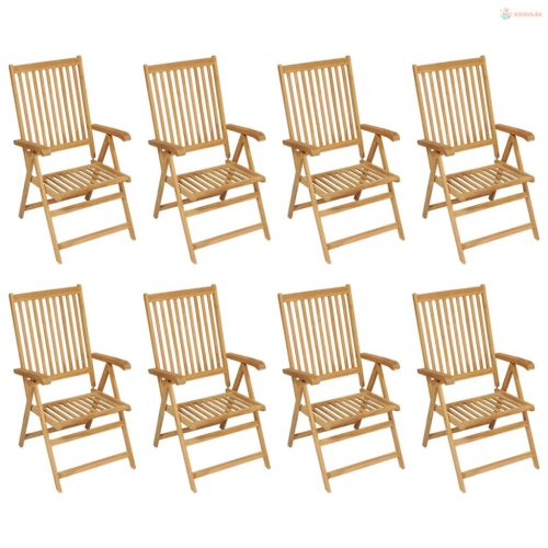 9 részes tömör tíkfa kerti étkezőgarnitúra