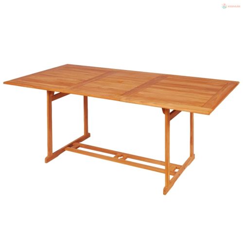 9 részes tömör tíkfa kerti étkezőgarnitúra párnákkal