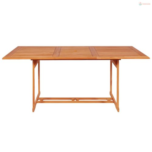 9 részes tömör tíkfa kerti étkezőgarnitúra párnákkal