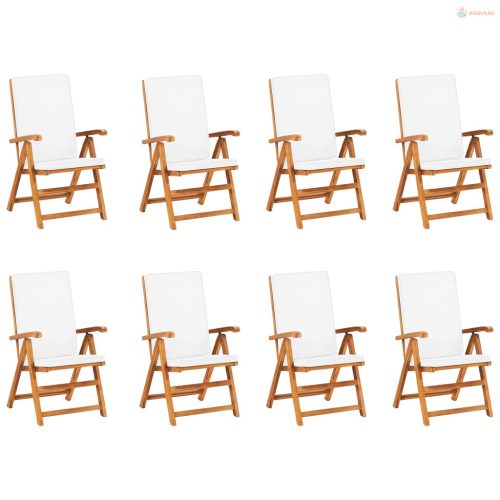 9 részes tömör tíkfa kerti étkezőgarnitúra párnákkal