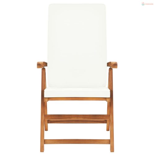 9 részes tömör tíkfa kerti étkezőgarnitúra párnákkal