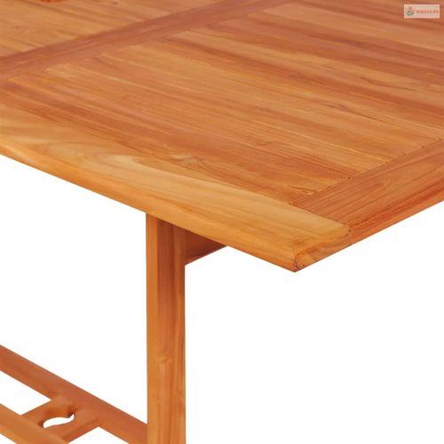 9 részes tömör tíkfa kerti étkezőgarnitúra párnákkal