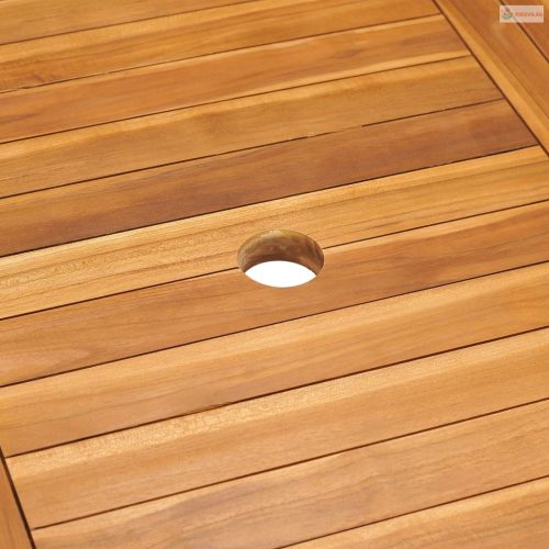 9 részes tömör tíkfa kerti étkezőgarnitúra párnákkal