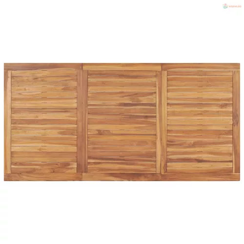 5 részes tömör tíkfa kerti étkezőgarnitúra 180 x 90 cm