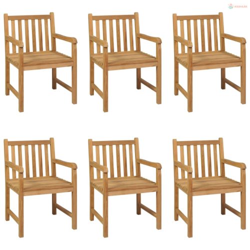 7 részes tömör tíkfa kerti étkezőgarnitúra 200 x 100 cm