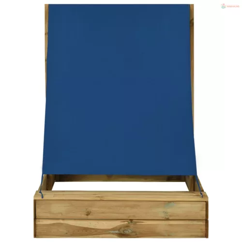 Impregnált fenyőfa homokozó tetővel 160 x 100 x 133 cm