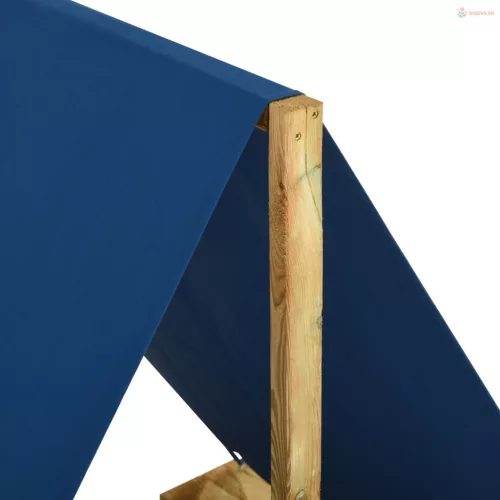 Impregnált fenyőfa homokozó tetővel 160 x 100 x 133 cm