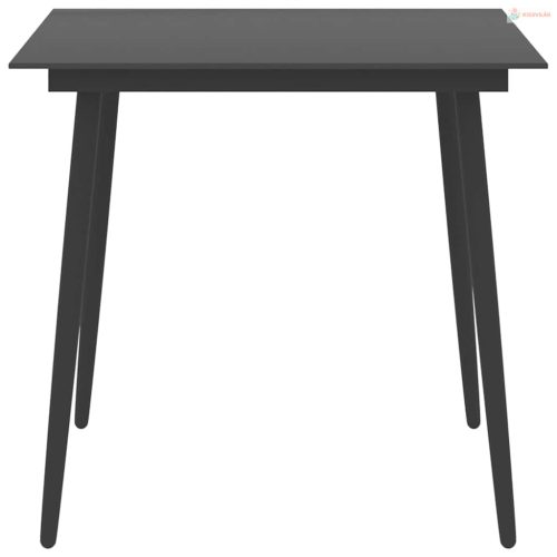 3 részes fekete-barna kerti étkezőgarnitúra