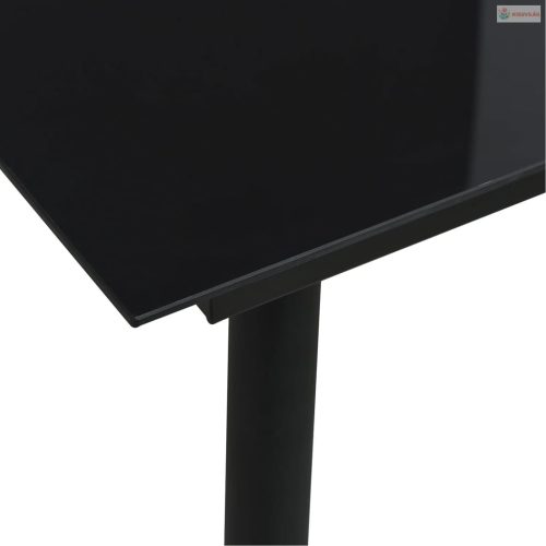 3 részes fekete PVC rattan kerti étkezőgarnitúra