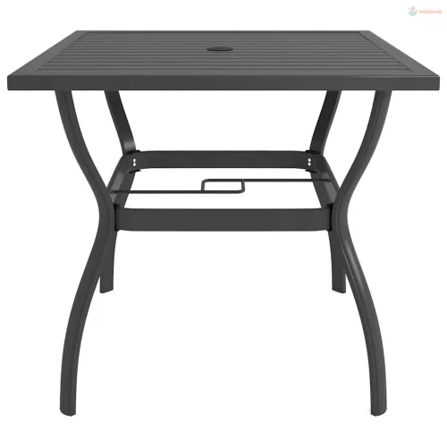 5 részes textilén és acél kerti étkezőgarnitúra