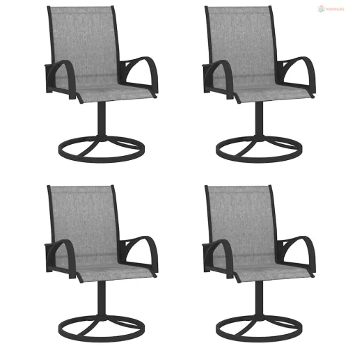 5 részes textilén és acél kerti étkezőgarnitúra