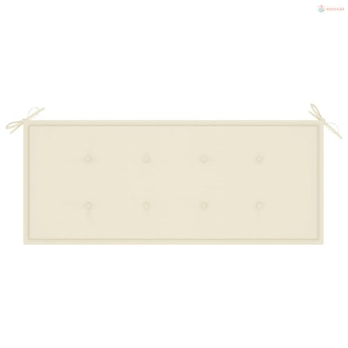 2 személyes tömör eukaliptuszfa kerti pad párnával 120 cm