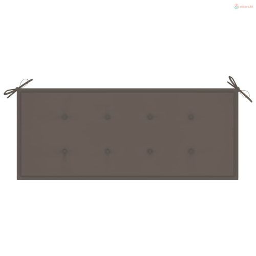 2 személyes tömör eukaliptuszfa kerti pad párnával 120 cm