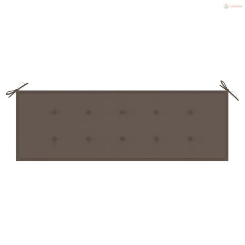 3 személyes tömör eukaliptuszfa kerti pad párnával 150 cm